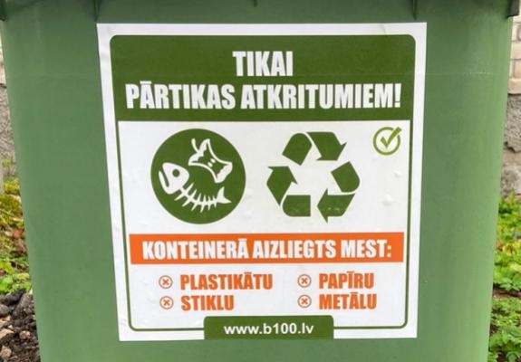 Pļaviņās izvieto pārtikas atkritumu konteinerus