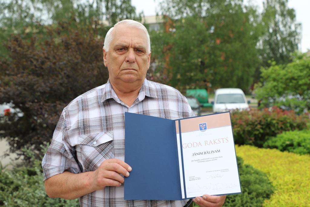Jānim Bāliņam — augstākais Aizkraukles novada apbalvojums