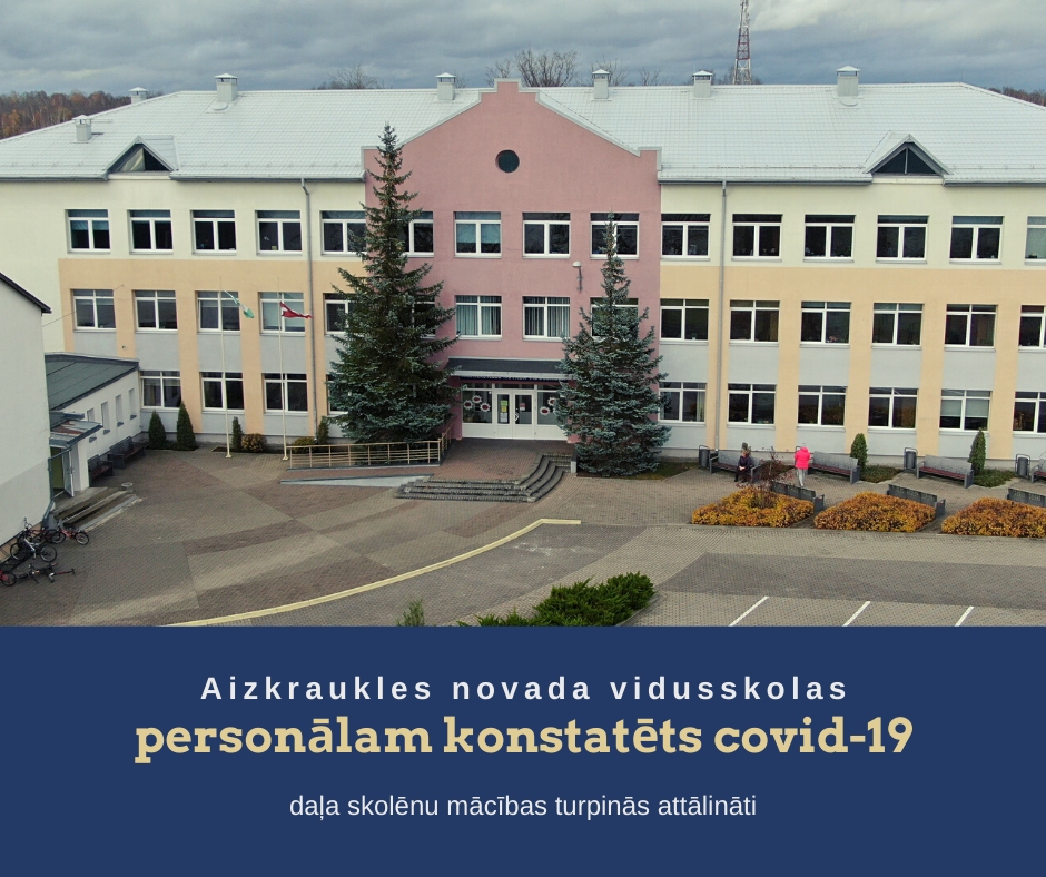 Covid-19 konstatē Aizkraukles novada vidusskolā