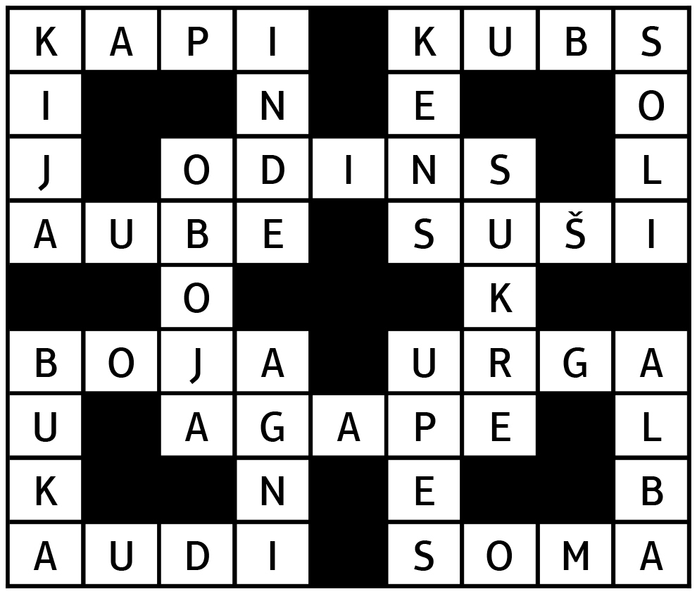 Laikraksta “Staburags” 21. maija numurā publicēto mīklu atbildes