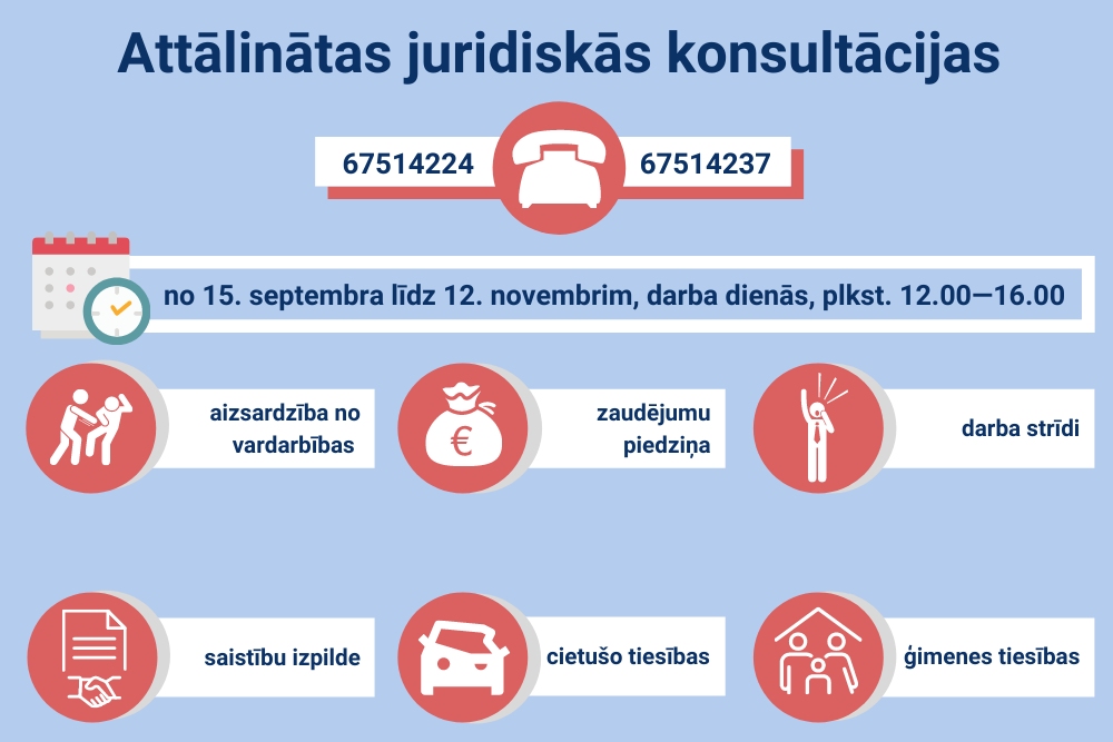 Iespēja saņemt bezmaksas juridisko konsultāciju